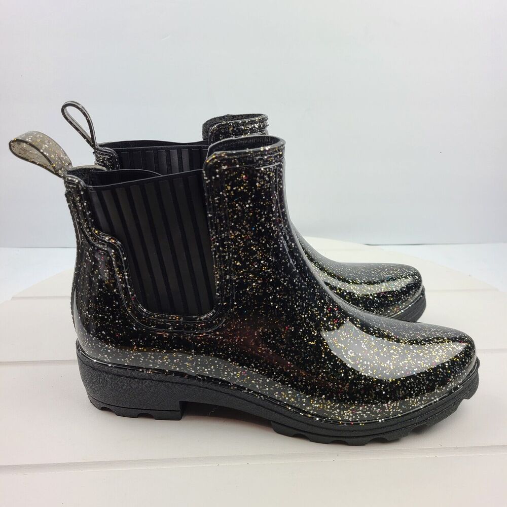 Dolce Vita Womens Size 8.5 / 39 Chance of Sparkle Showers Rainboots